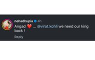Screenshot of Neha Dhupia's comment.